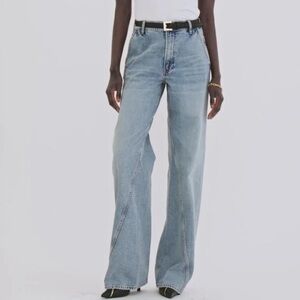 ANINE BING BRILEY HIGH WAISTED WIDE LEG JEANS - Size 31